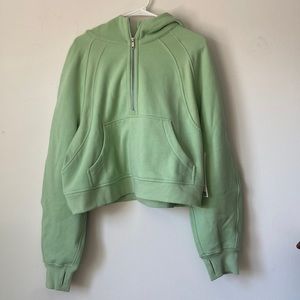 LuluLemon Scuba Oversized 1/2 Zip Hoodie Creamy Mint
